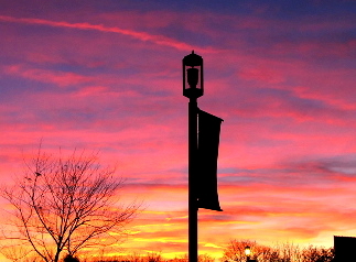 Sunset over Le Moyne, November 2009