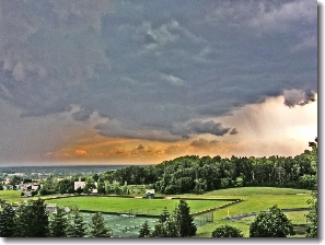 [Clouds over
                  Le Moyne]