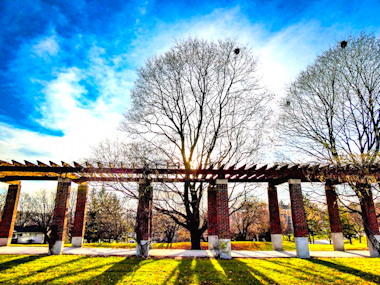 Pergola between
                  Panasci Chapel & Bell Tower